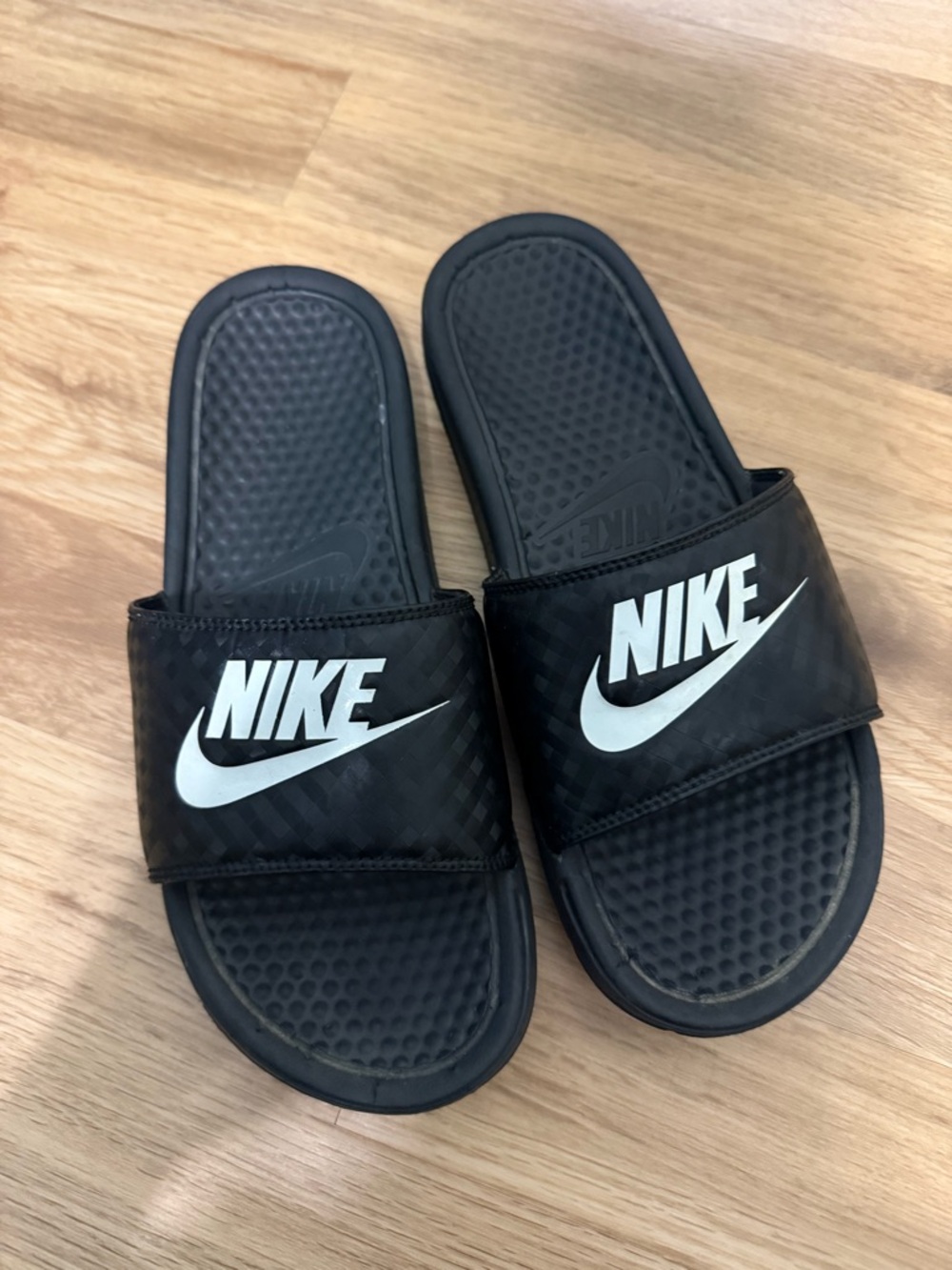 Nike Black White Slide Sandals